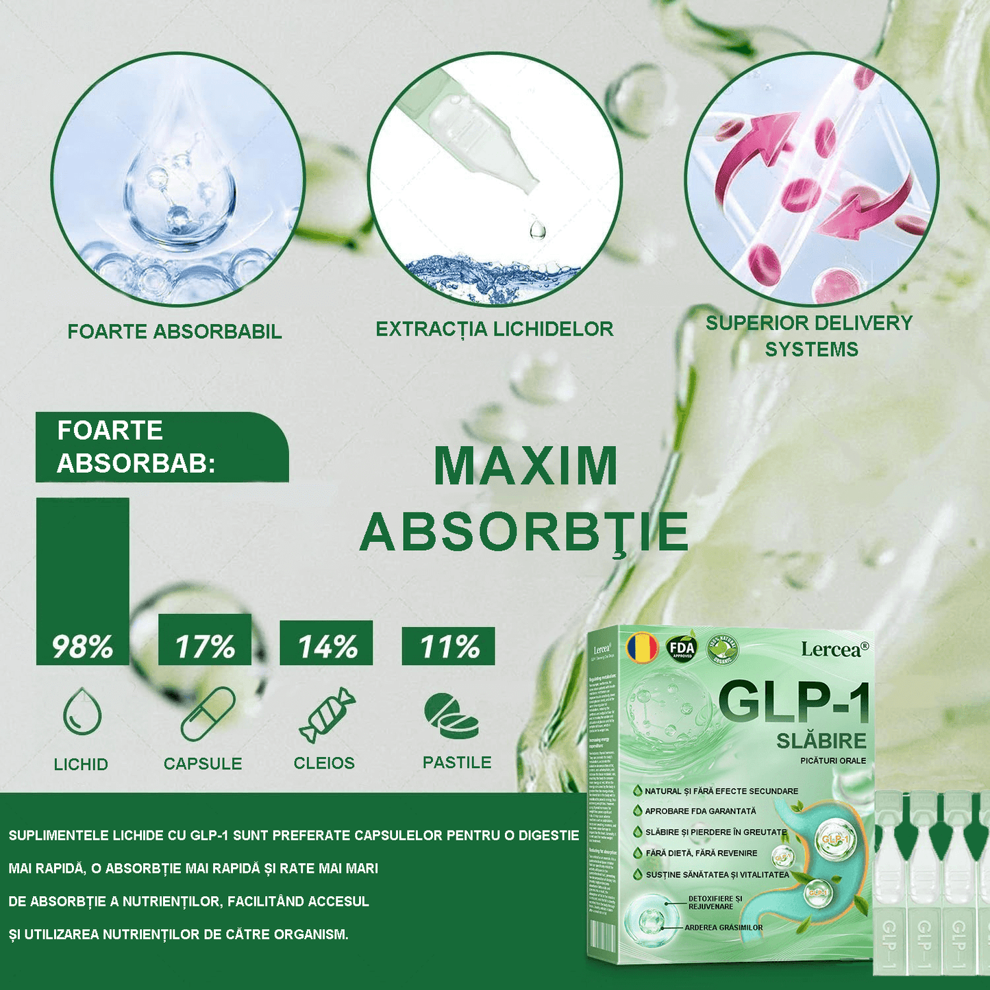Obțineți rezultate impresionante în șapte zile🏆| 𝐋𝗲𝗿𝗰𝗲𝒂® Soluție orală pentru pierderea în greutate GLP-1 - 🌈 Obezitate Boli cardiovasculare Diabet Apnee în somn Probleme articulare etc.