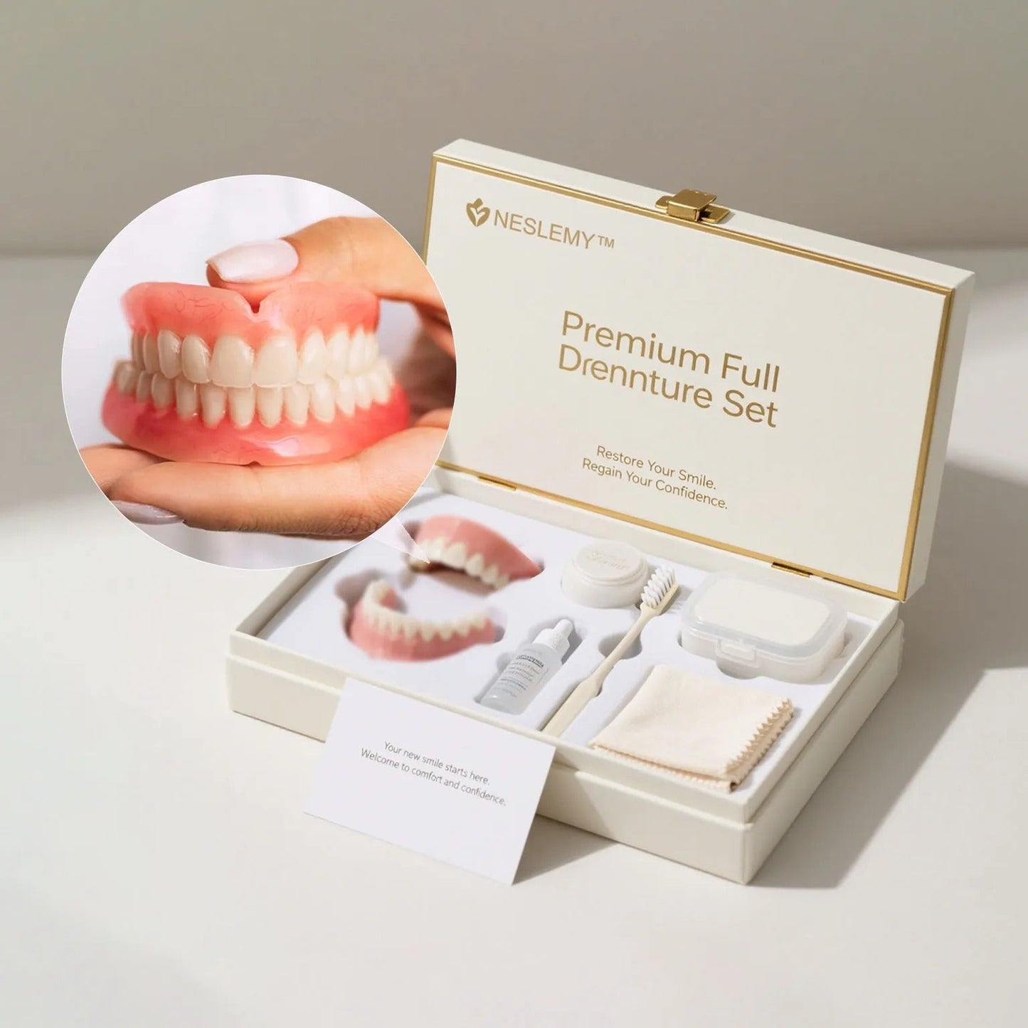 (Frumusețe accesibilă🧏‍♀️🧏‍♂️)--NESLEMY™ --Set de proteză complet personalizat avansat🦷